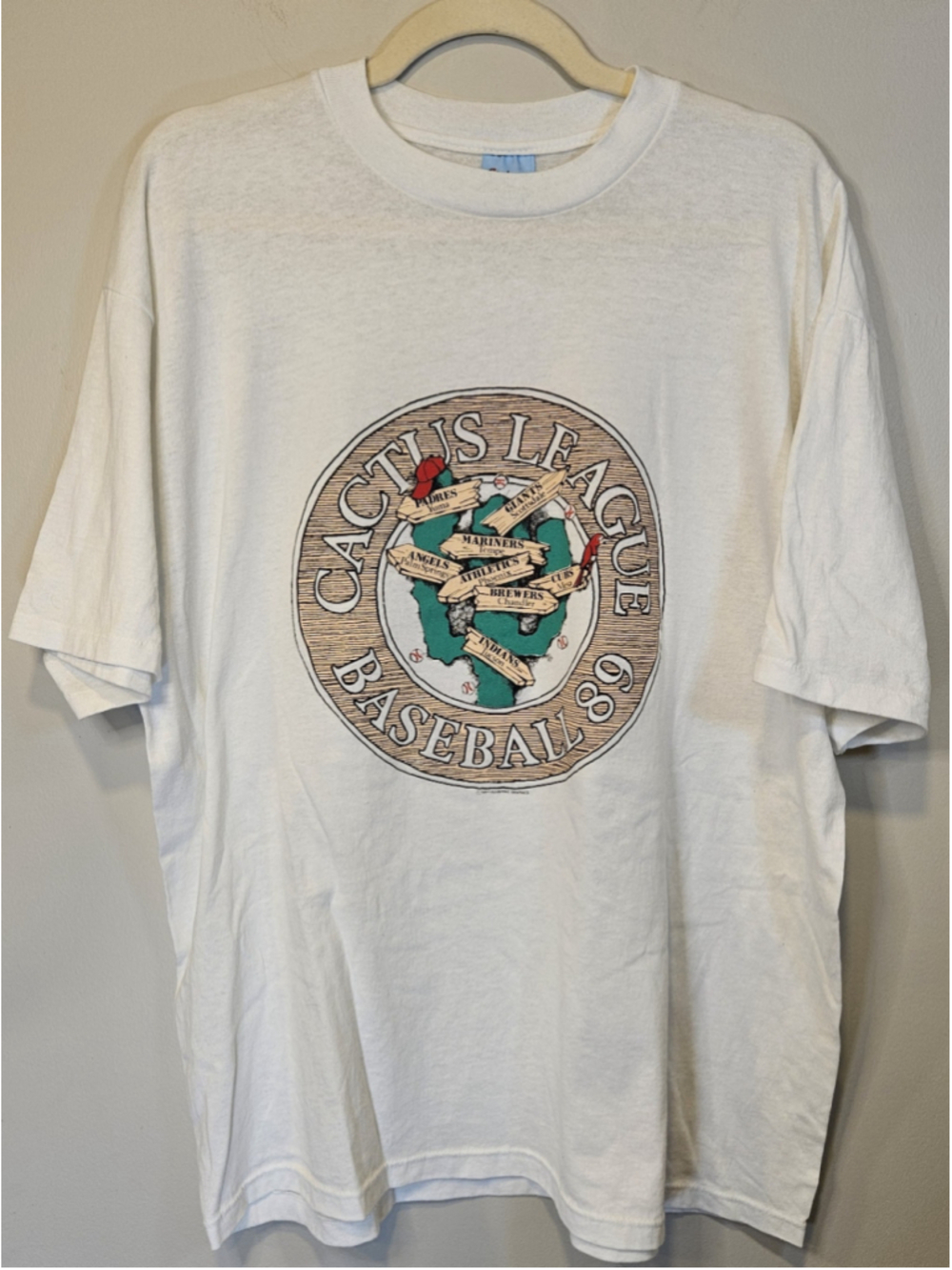 Vintage 1989 Cactus League Baseball T Shirt XXL Stedman USA Spring Training